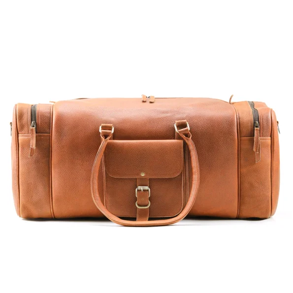 Brown Leather Duffle Bag