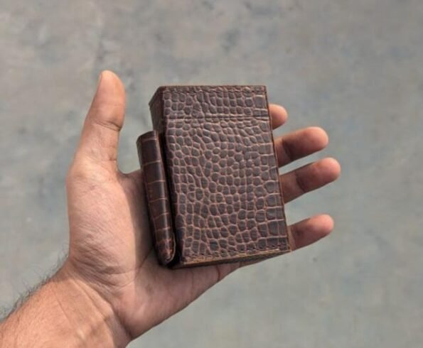 Crocodile Leather Cigarette Box