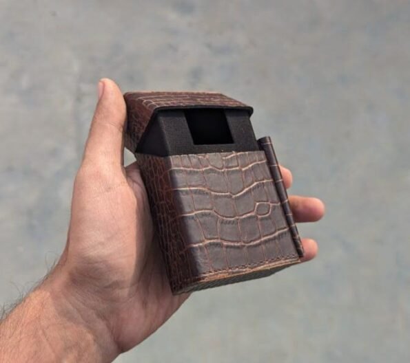 Crocodile Leather Cigarette Case