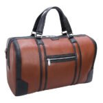 Men’s Two-Tone Leather Duffel Bag