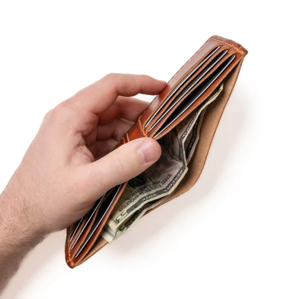 Leather Wallet in English Tan