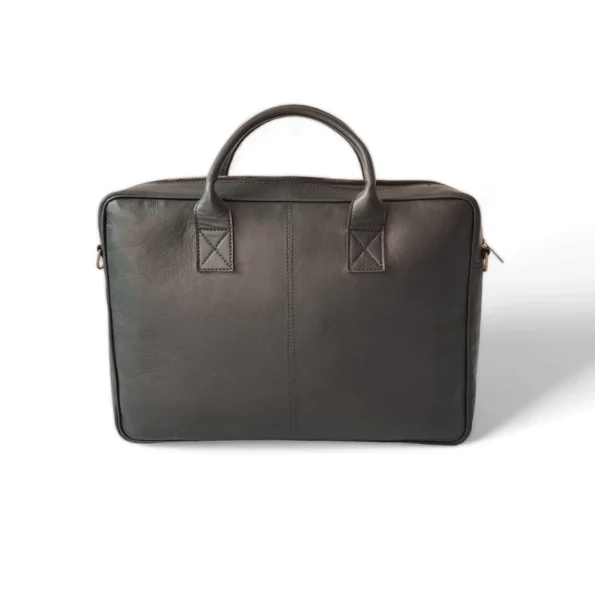 Men's Black Leather Work Bag