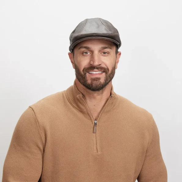 Men's Bookie Leather Cap