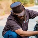 Stylish Leather Top Hat