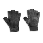 Shield Black Fingerless Gloves