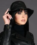Women’s Black Leather Riviera Hat