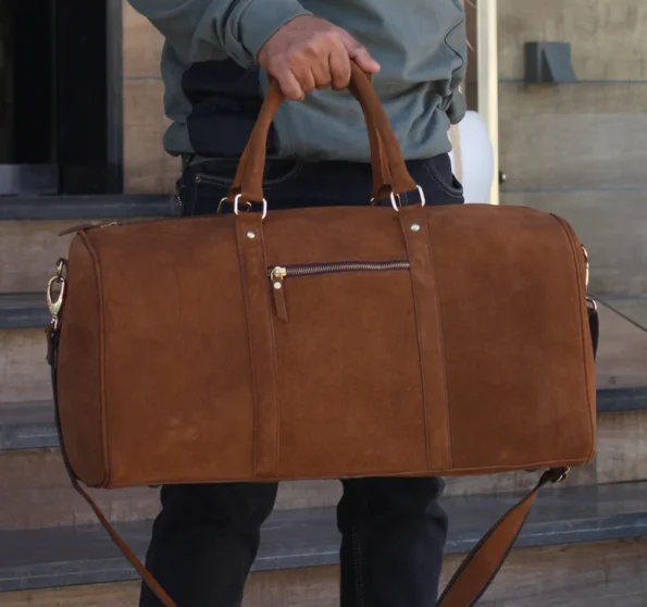 Customized suede duffle
