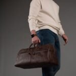 Dark Brown Leather Duffel