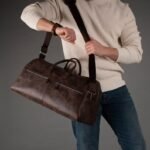 Dark Brown Leather Duffel
