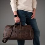 Dark Brown Leather Duffel