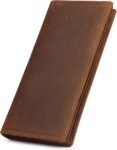 Kattee Men’s Vintage Leather Long Wallet in Genuine Leather