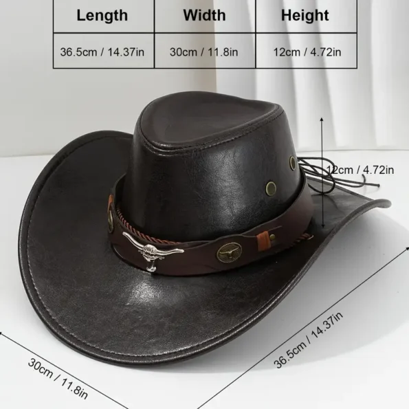 Leather Cowboy Hat