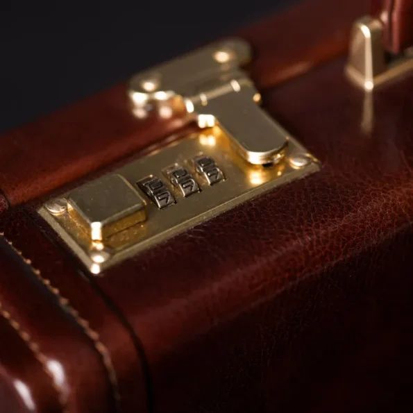 Leather Laptop Attache Briefcase