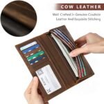 Kattee Men’s Vintage Leather Long Wallet in Genuine Leather