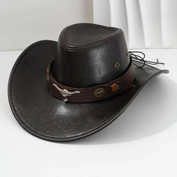 Leather Western Hat