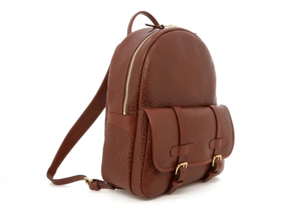 Leather Zipper Backpack