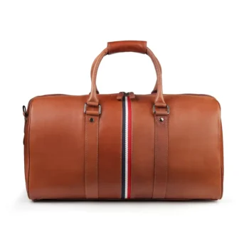 Leather travel bag for men
