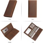 Kattee Men’s Vintage Leather Long Wallet in Genuine Leather