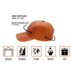 Dark Beige Leather Baseball Hat