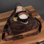 Dark Brown Leather Duffel