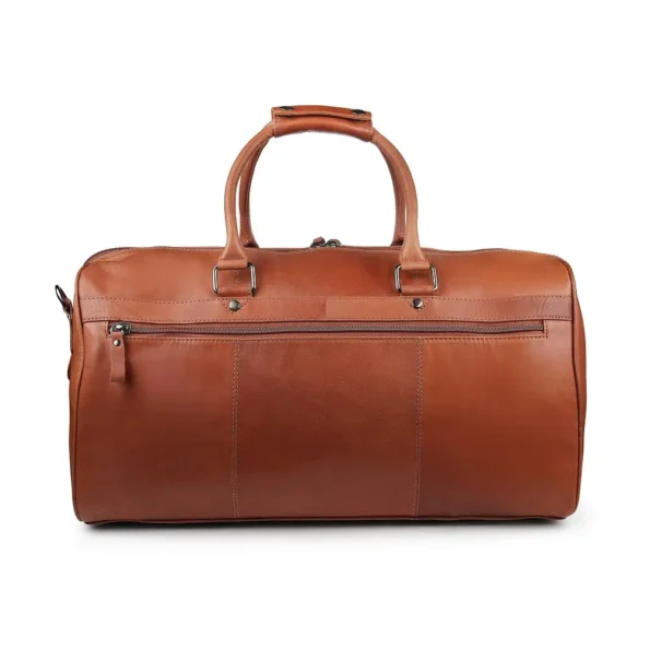 Luxury leather travel duffel
