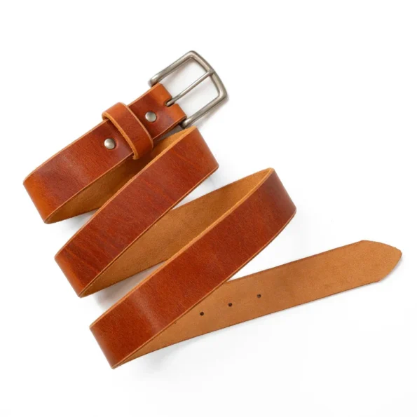 Men's English Tan Leather Belt