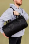 Premium leather gym duffel