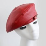 French Style PU Leather Beret