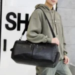 PU Leather Travel Duffel Bag