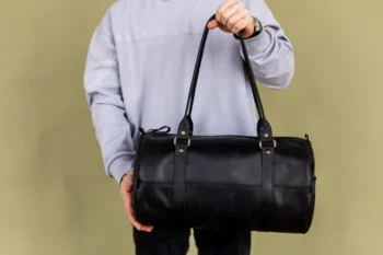 Premium leather gym duffel