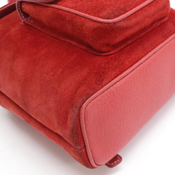 Retro suede leather backpack