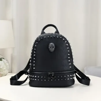 Rivet detail faux leather bag