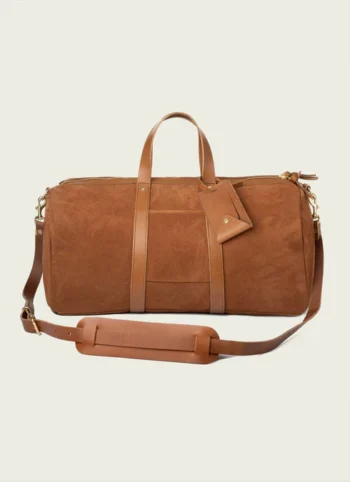 Rough-out suede duffel