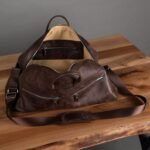 Dark Brown Leather Duffel