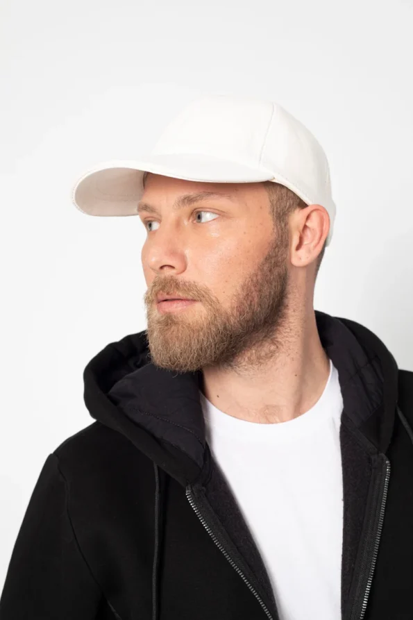 White Leather Cap