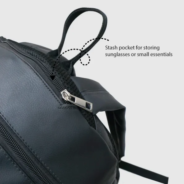 Black Leather Backpack