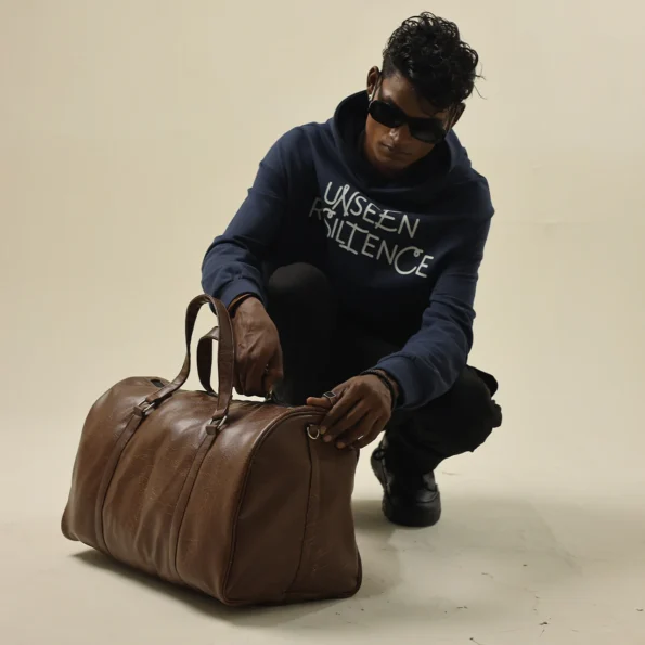 Brown Leather Gym Bag