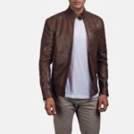 Dean brown leather jacket