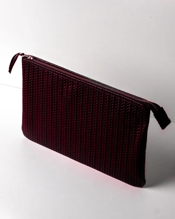 Leather Zipper Clutch