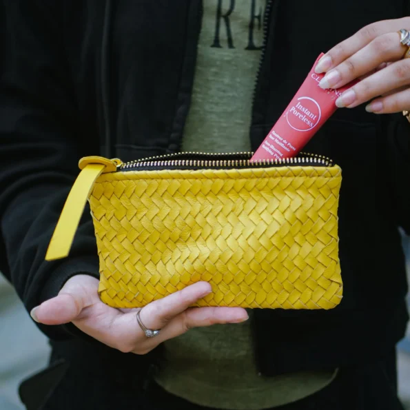leather clutch