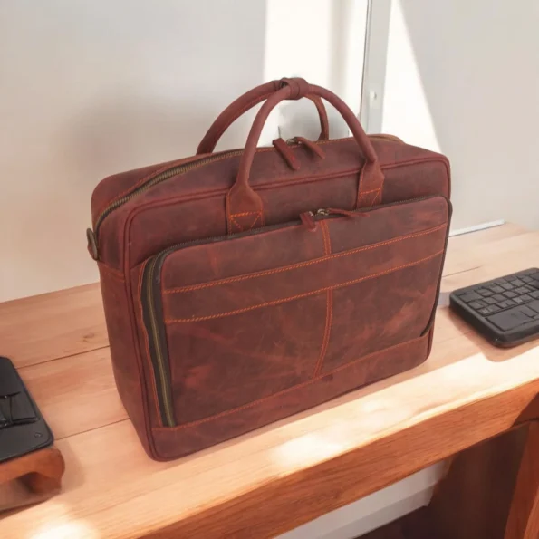 Leather Laptop Briefcase