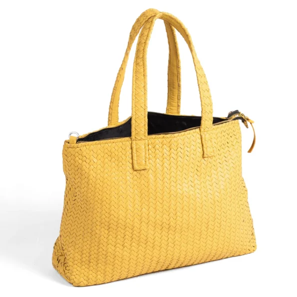 Leather Zipper Tote