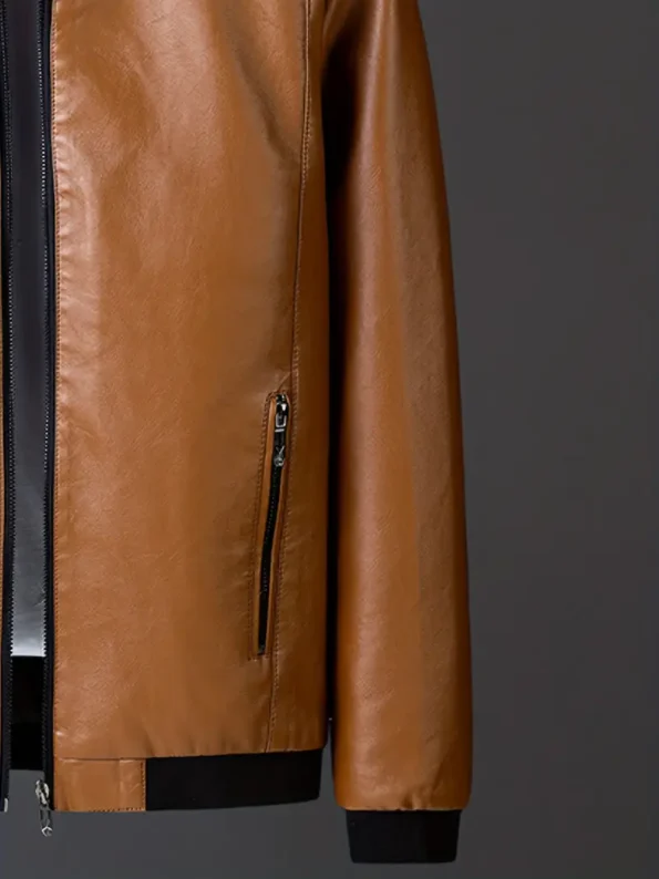 Men's fashion jacket with baseball collar