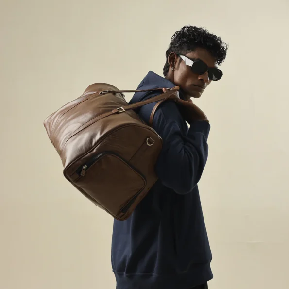 Synthetic Leather Duffle Bag