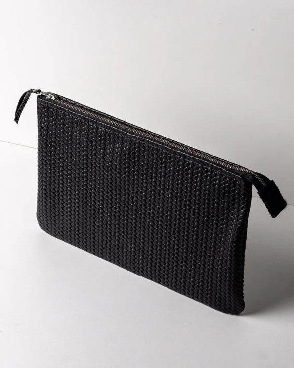 Woven Leather Clutch