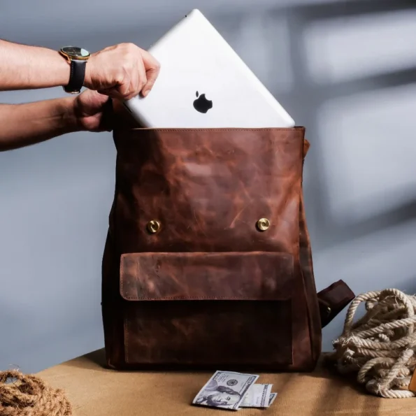 brown leather material