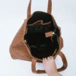 Handwoven leather bags
