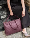 Handwoven leather bags