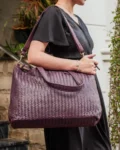 Handwoven leather bags