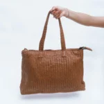 Handwoven leather bags